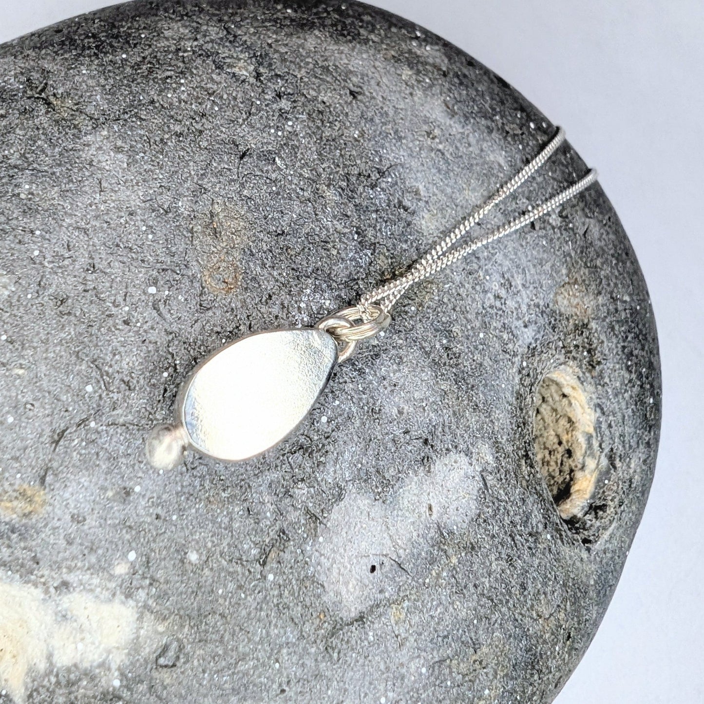 Golden Moonstone Recycled Silver Pendant Necklace - Not Lost Jewellery