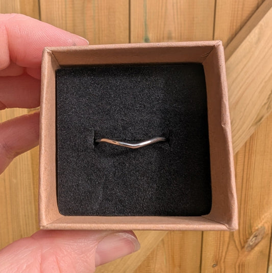 Wishbone Recycled Silver Ring - Not Lost Jewellery