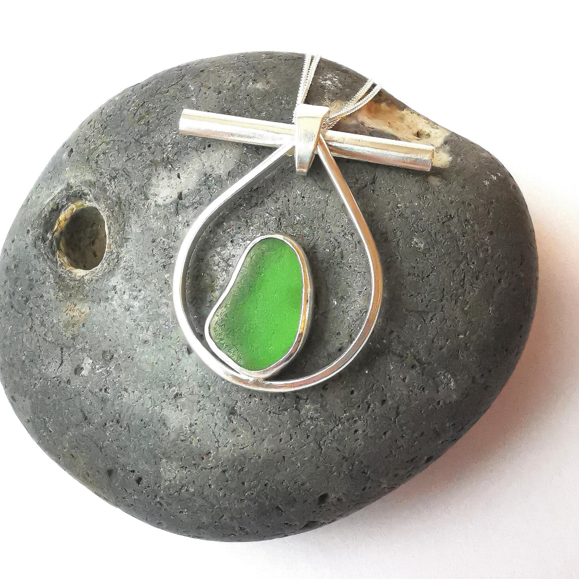 Bespoke Recycled Silver Seaglass Jewellery - Not Lost Jewellery