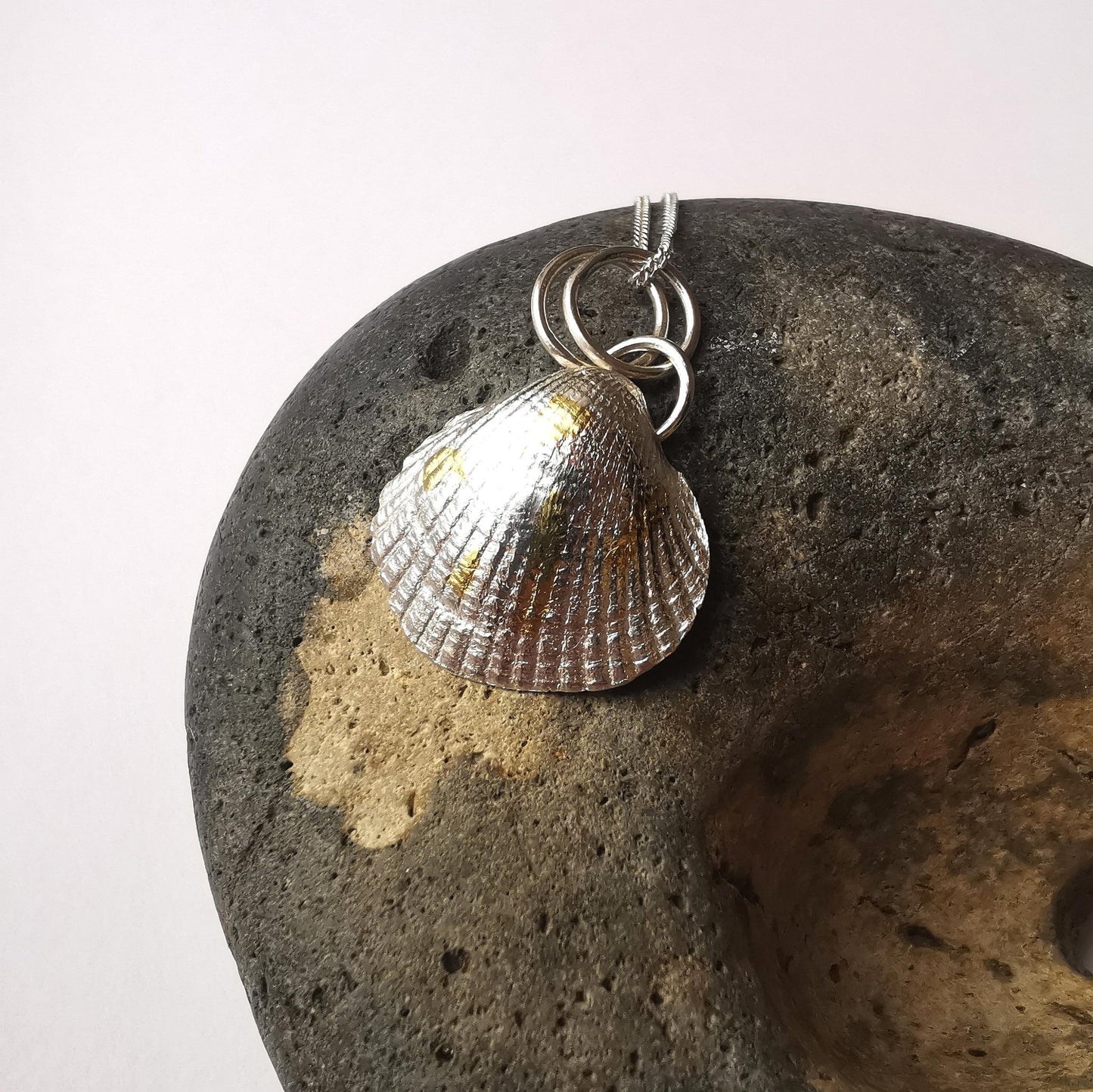 Keum Boo Sea Shell Pendant Necklace - Large Size - Not Lost Jewellery