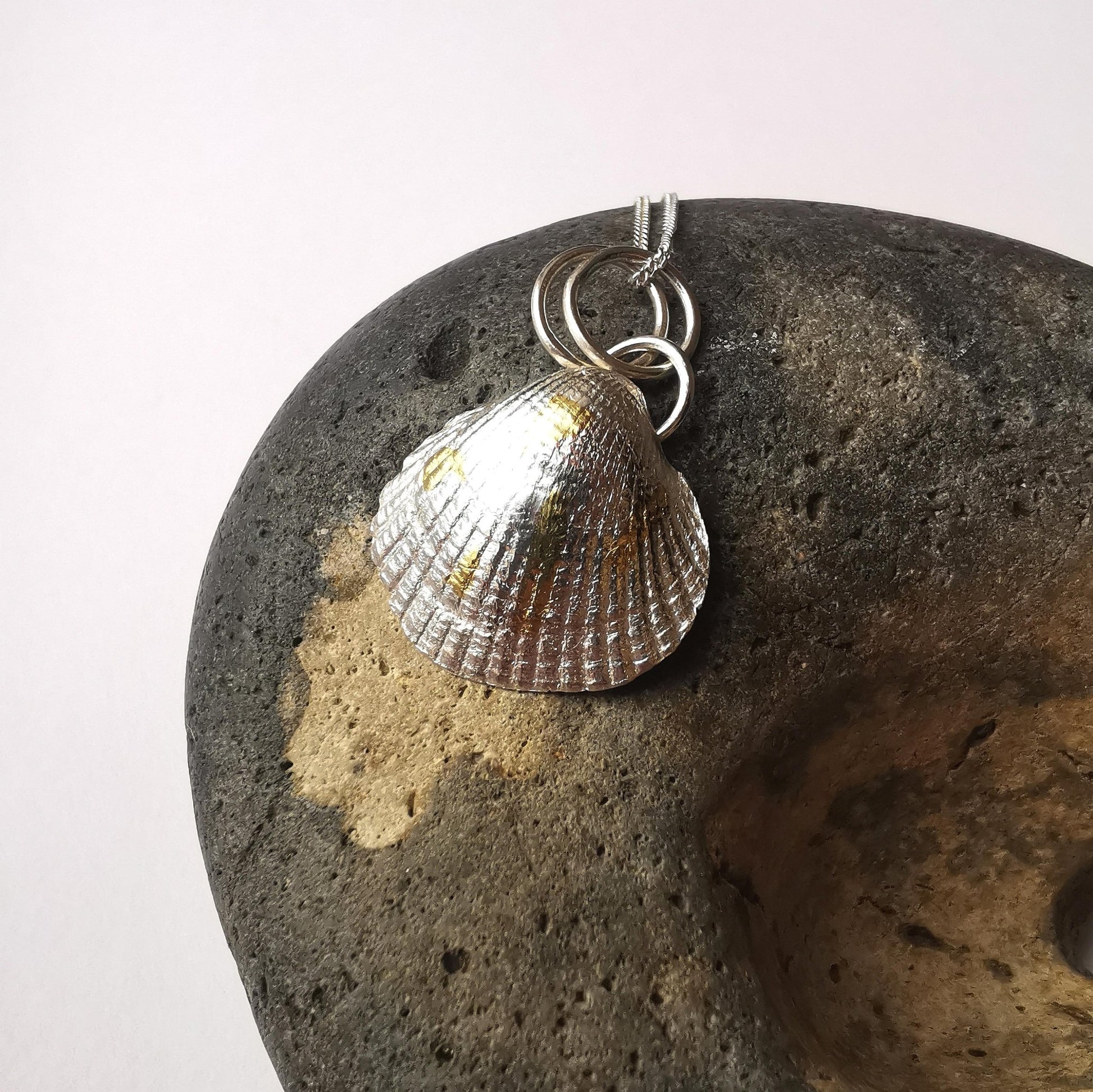 Keum Boo Sea Shell Pendant Necklace - Large Size - Not Lost Jewellery