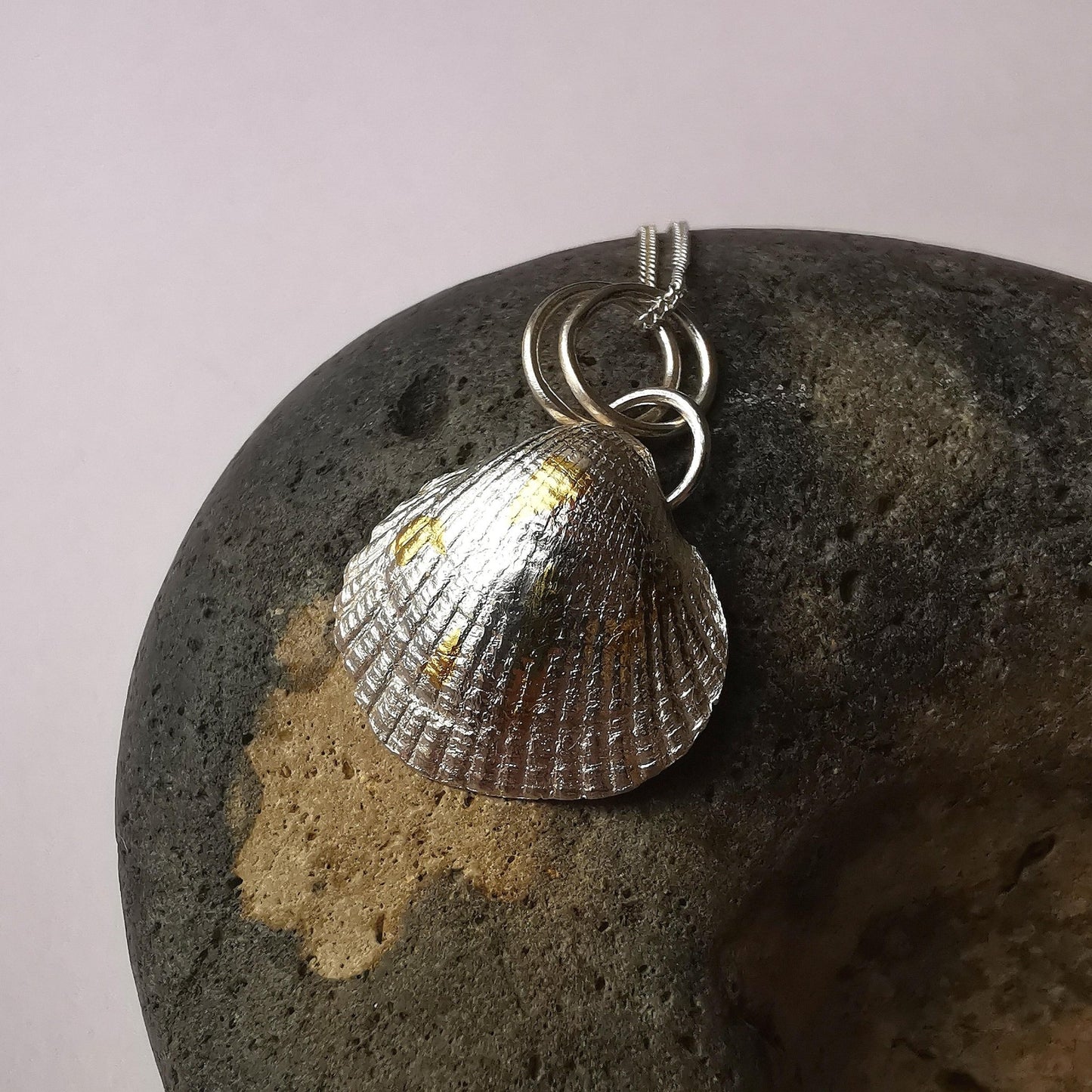 Keum Boo Sea Shell Pendant Necklace - Large Size - Not Lost Jewellery