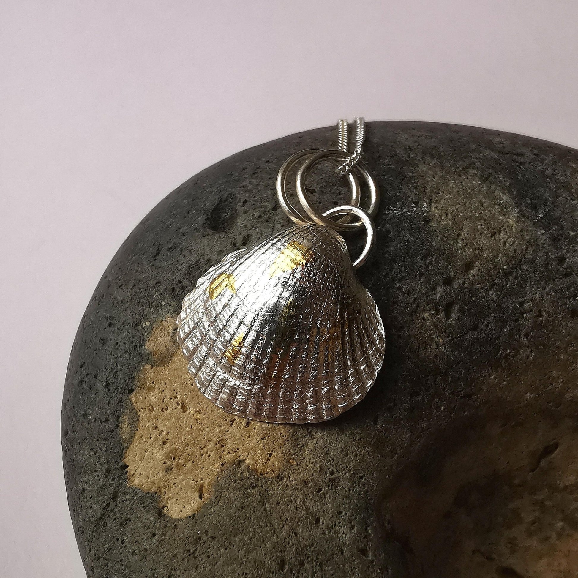 Keum Boo Sea Shell Pendant Necklace - Large Size - Not Lost Jewellery