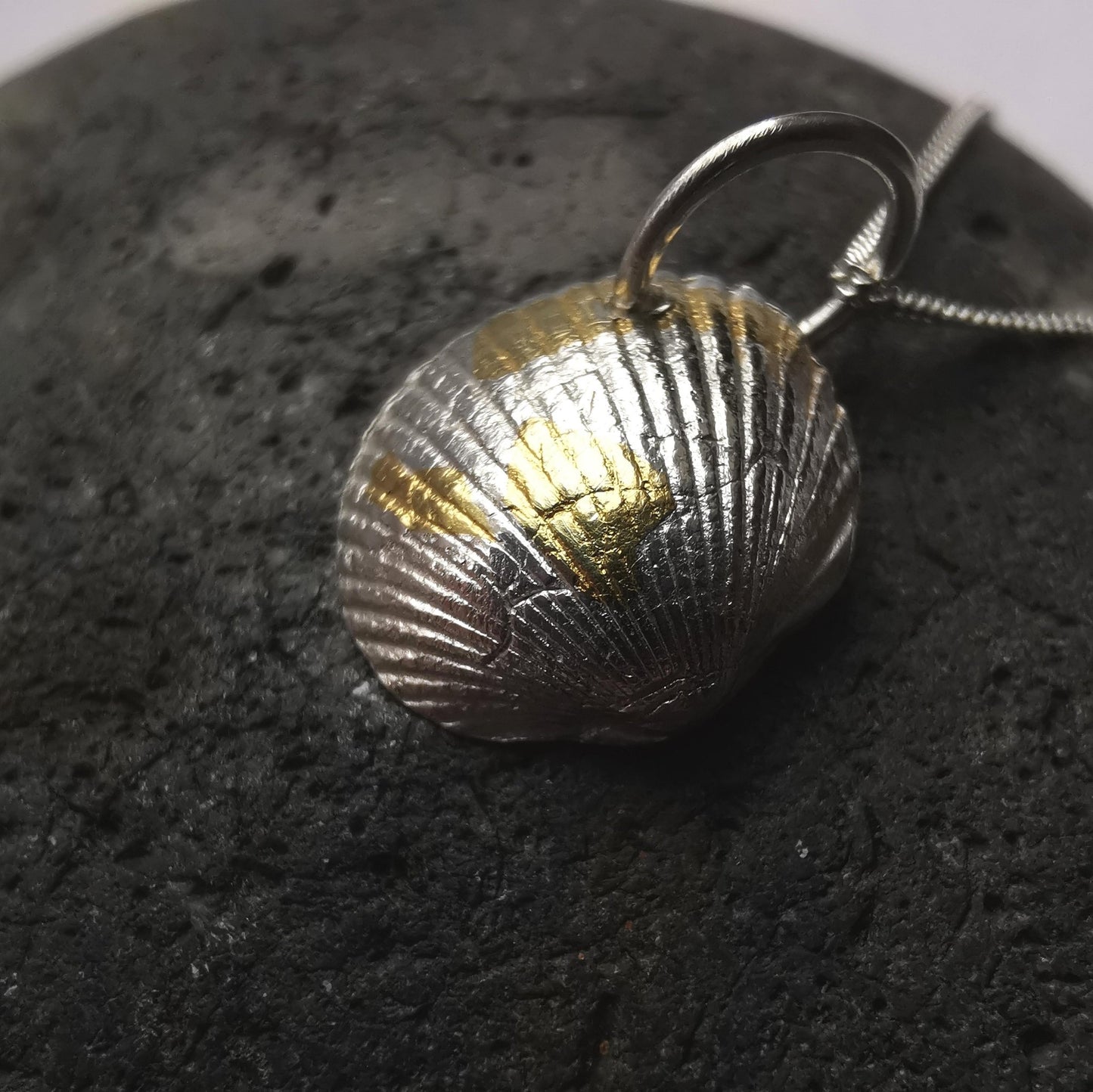 Keum Boo Sea Shell Pendant Necklace - Medium Size - Not Lost Jewellery