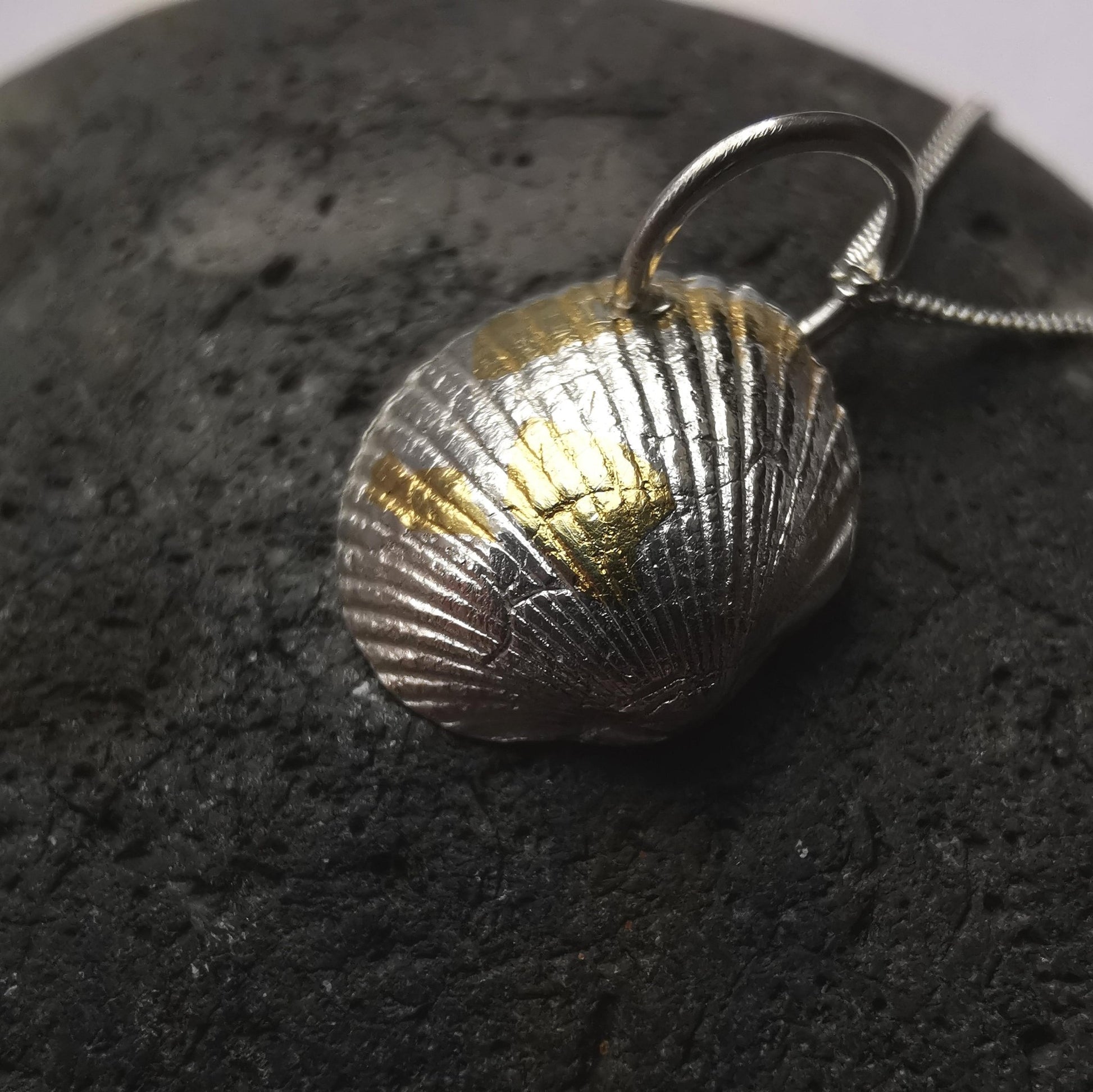 Keum Boo Sea Shell Pendant Necklace - Medium Size - Not Lost Jewellery