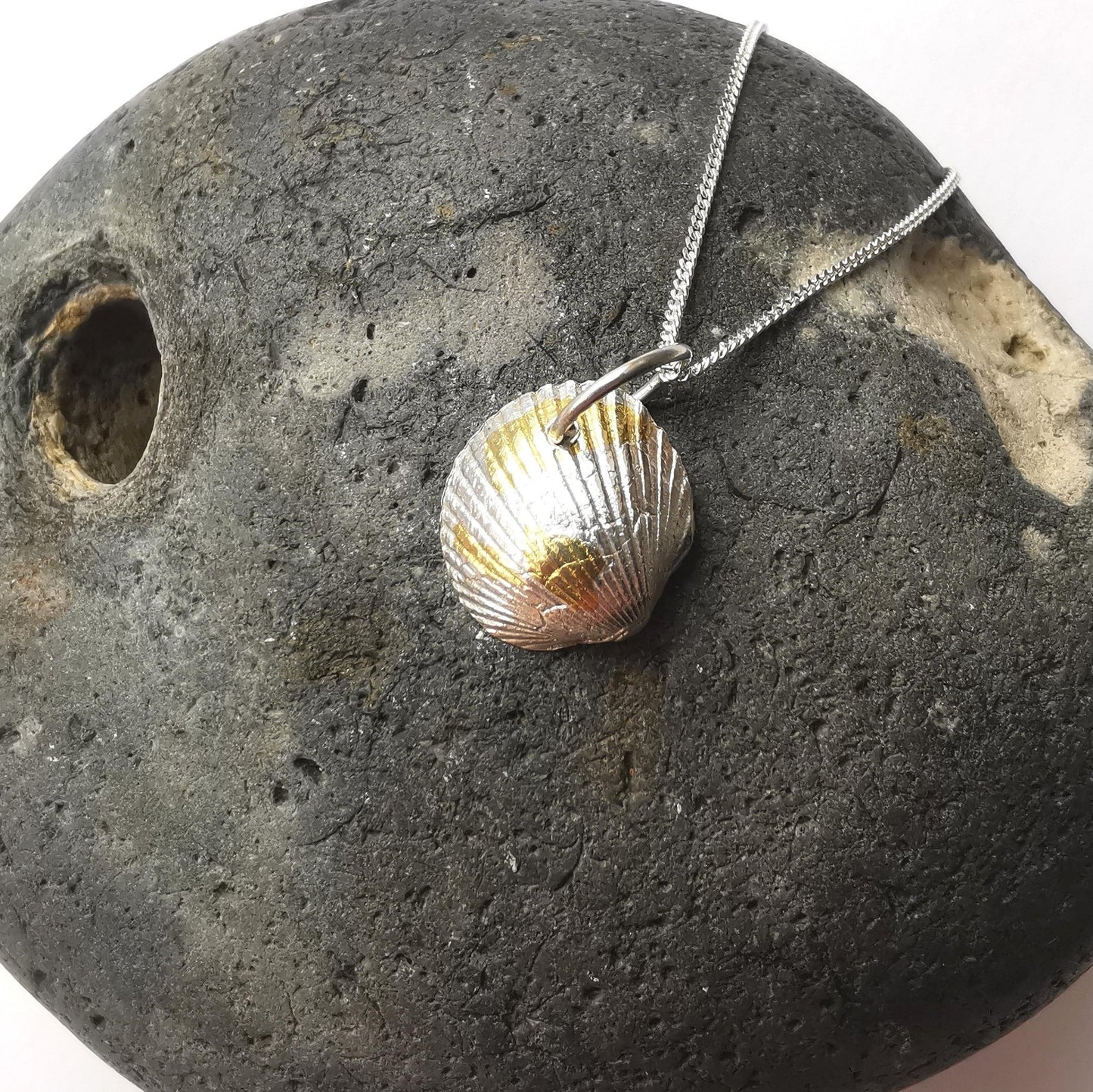 Keum Boo Sea Shell Pendant Necklace - Medium Size - Not Lost Jewellery