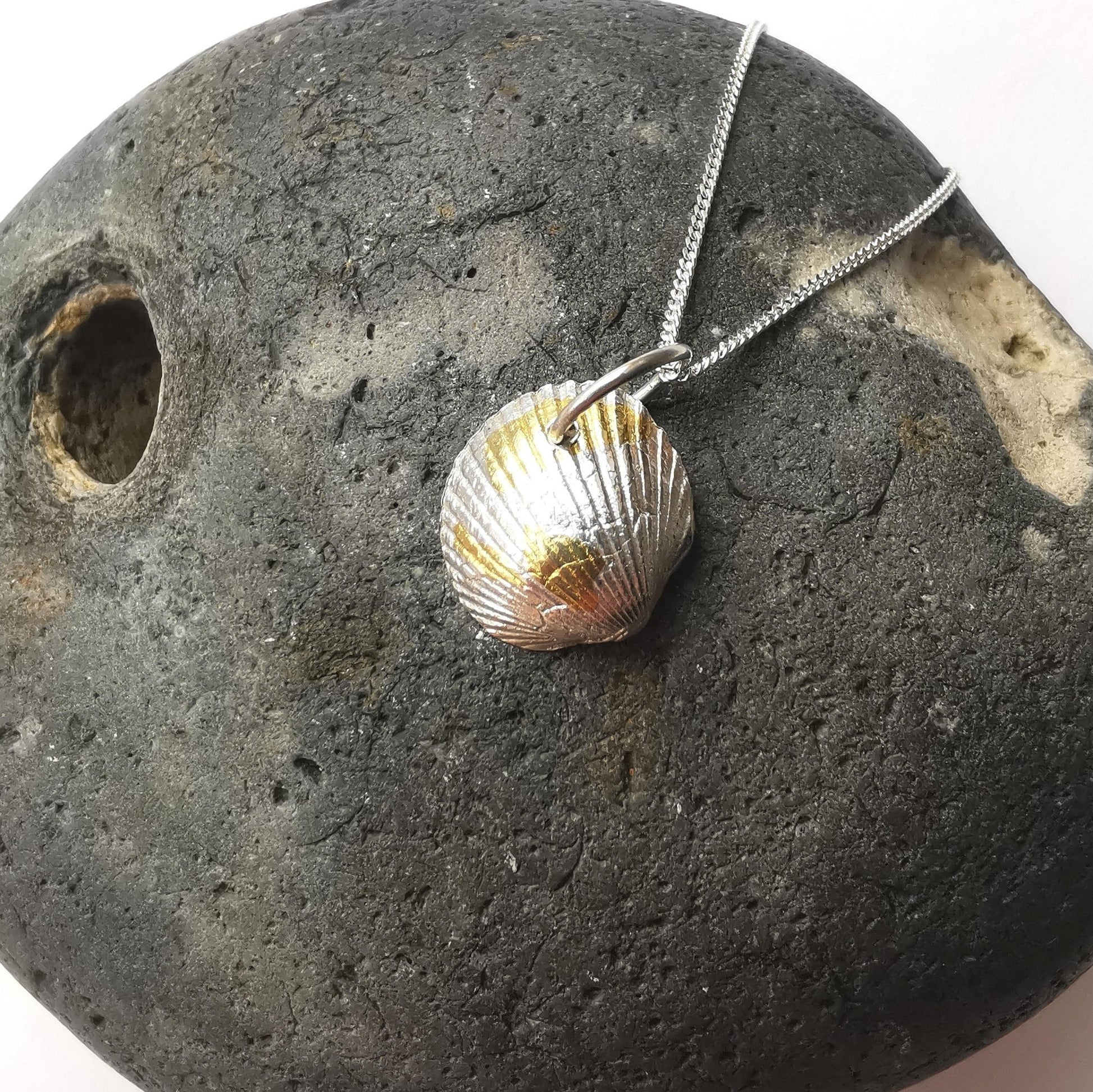 Keum Boo Sea Shell Pendant Necklace - Medium Size - Not Lost Jewellery