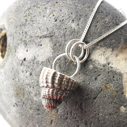 Netted Dog Whelk Shell Pendant Necklace - Not Lost Jewellery