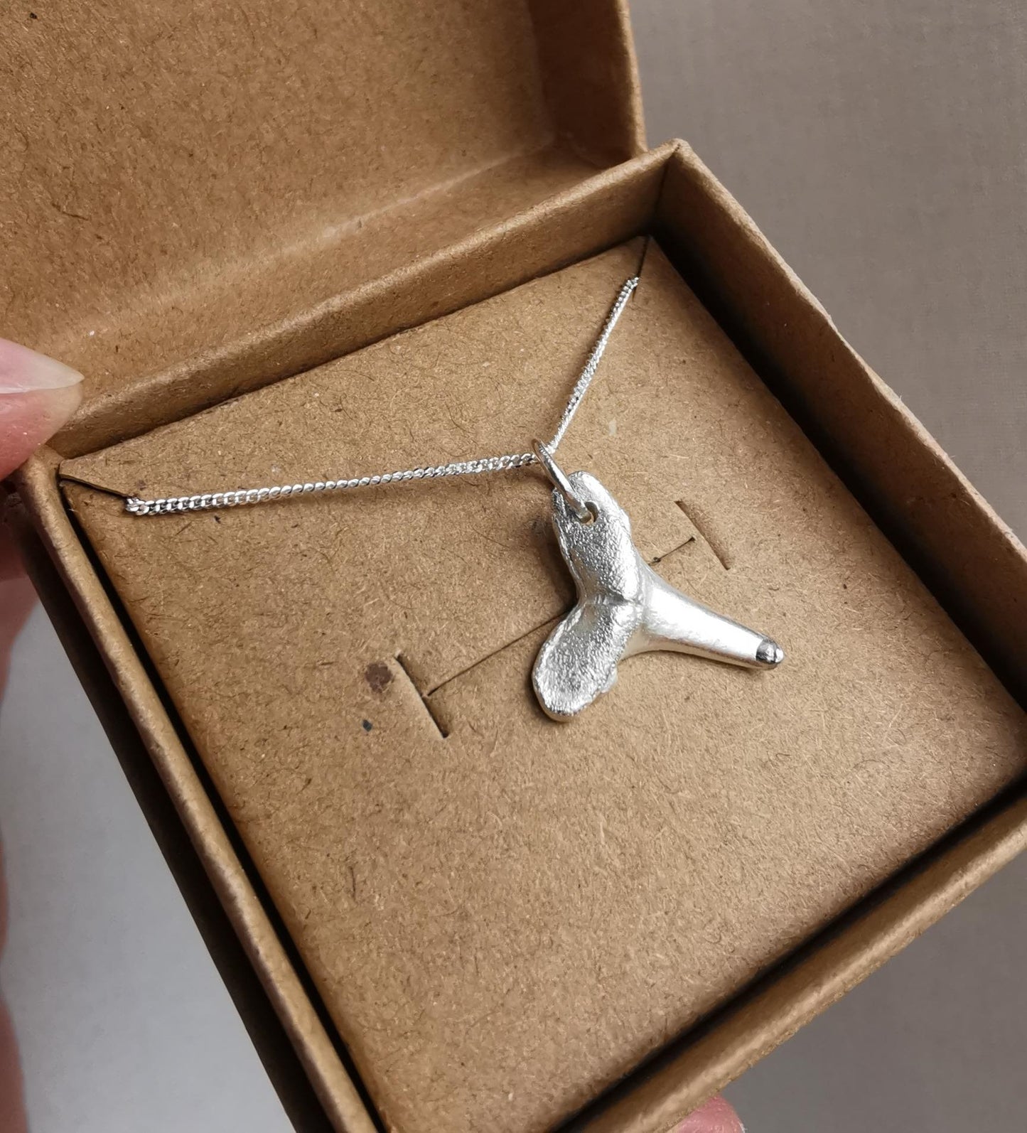Real Shark Tooth Fossil Cast in Fine Silver - Not Lost Jewellery