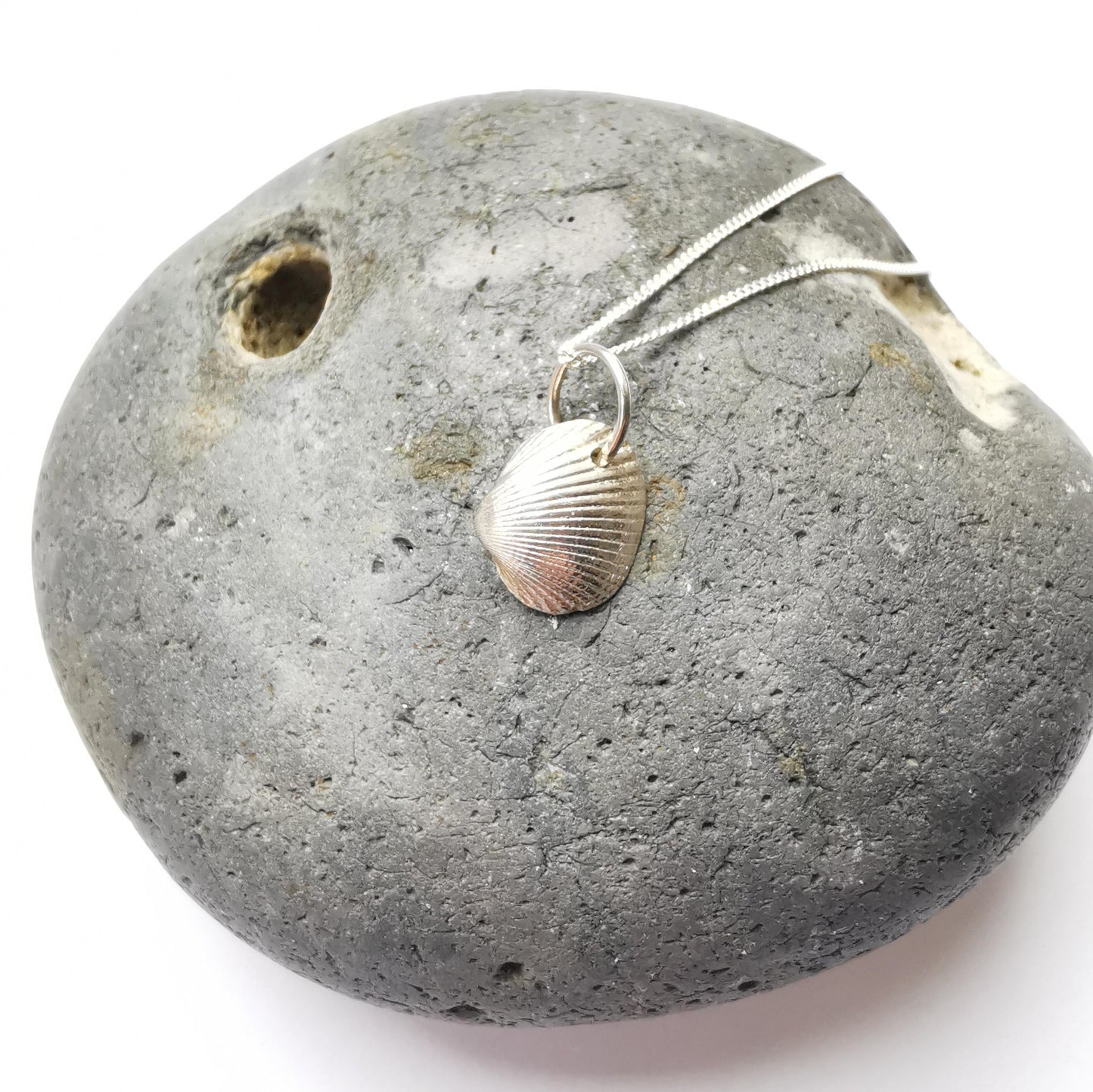 Real Shell Cast in Fine Silver, Double Sided Seashell Necklace - Small Size - Not Lost Jewellery