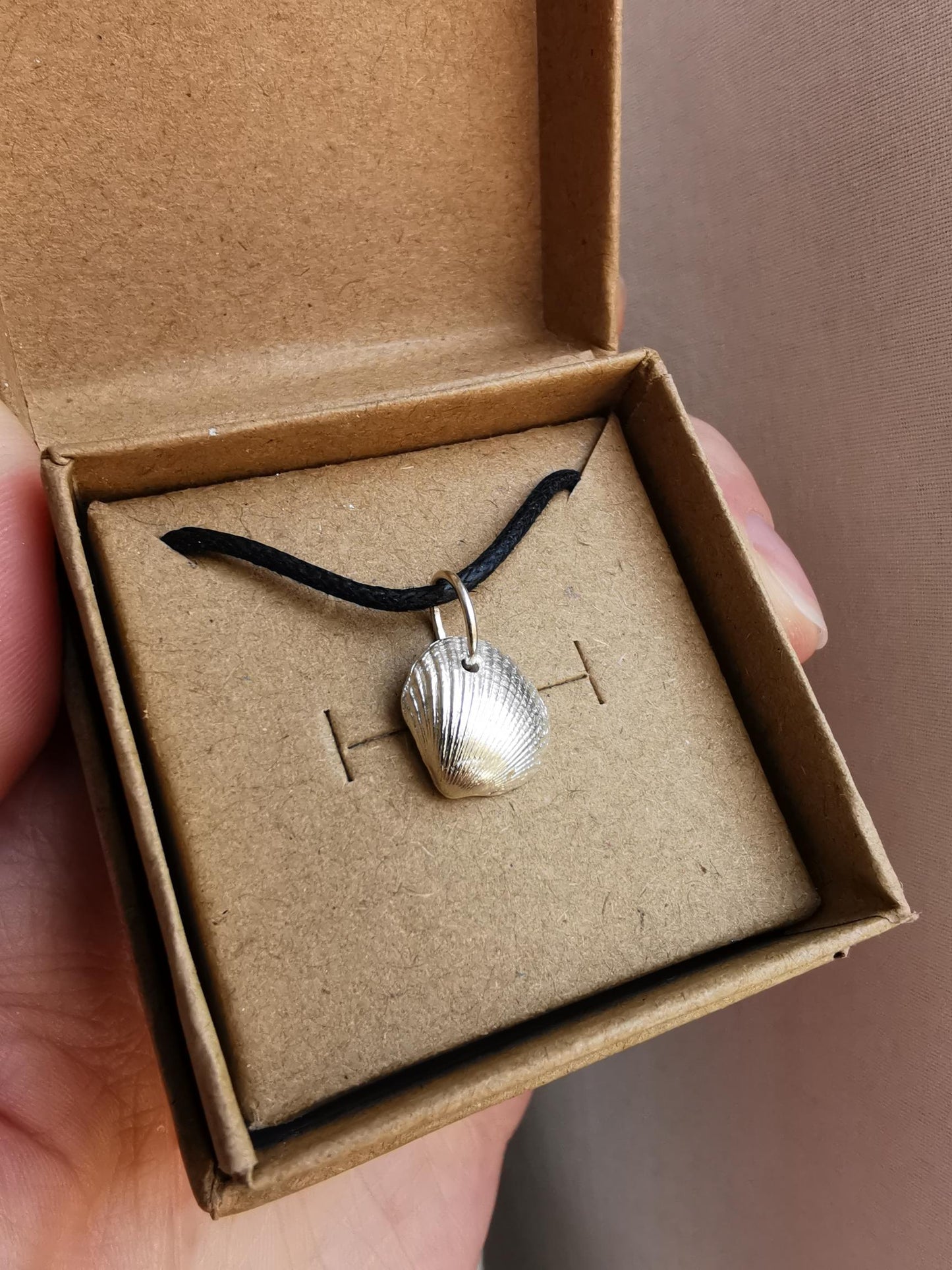 Real Shell Cast in Fine Silver, Double Sided Seashell Necklace - Small Size - Not Lost Jewellery