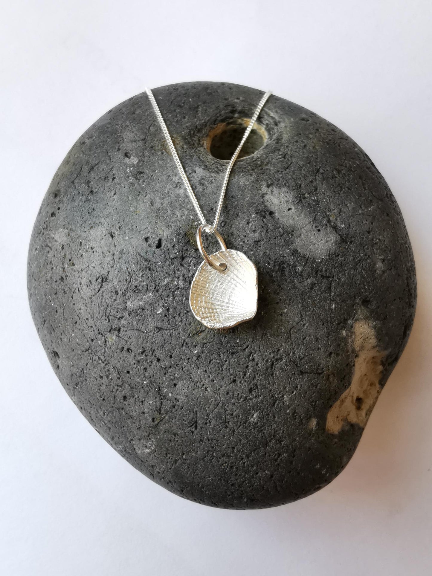 Real Shell Cast in Fine Silver, Double Sided Seashell Necklace - Small Size - Not Lost Jewellery