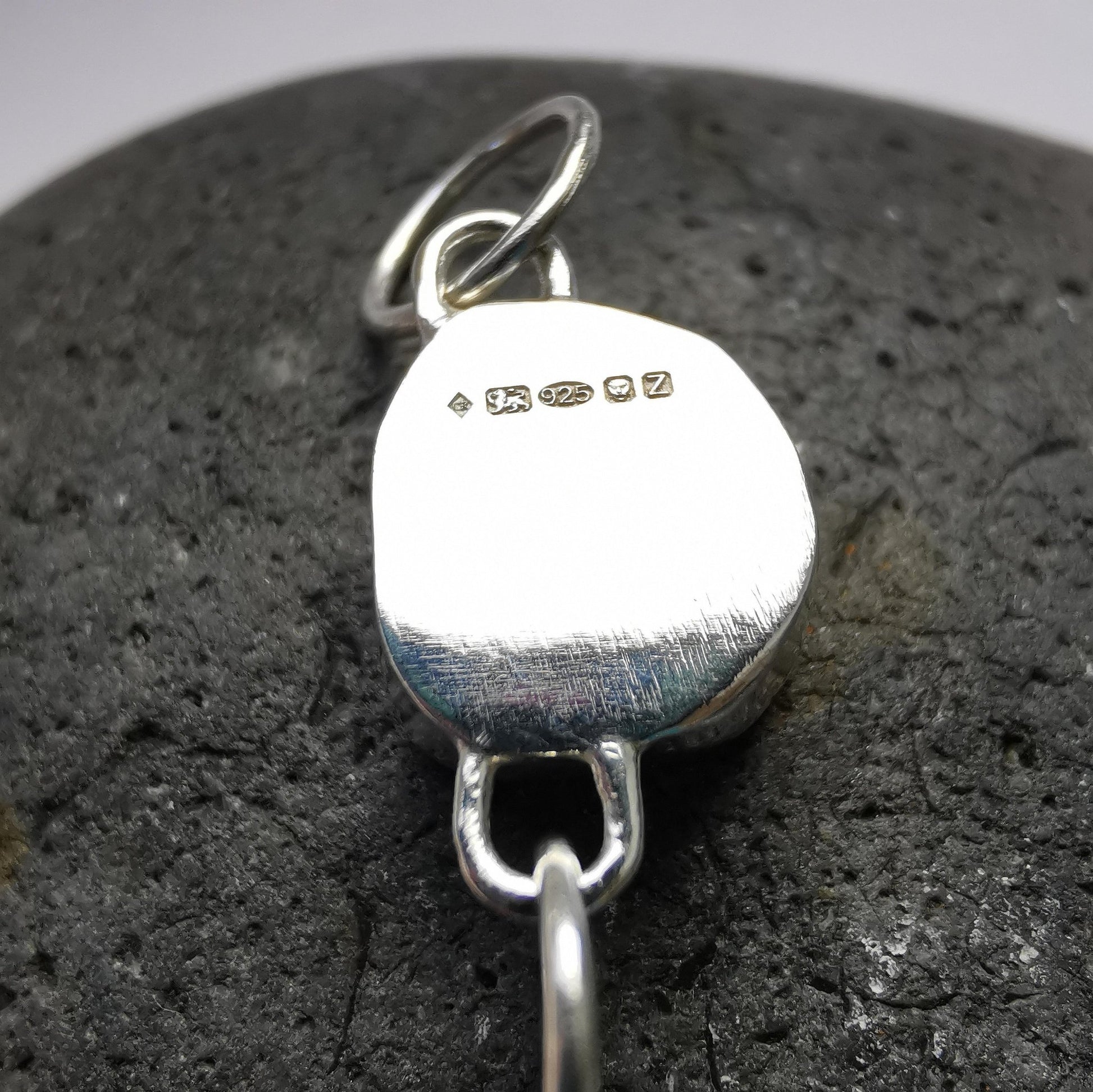 Red Sea Pottery and Recycled Silver Pendant Necklace - Not Lost Jewellery