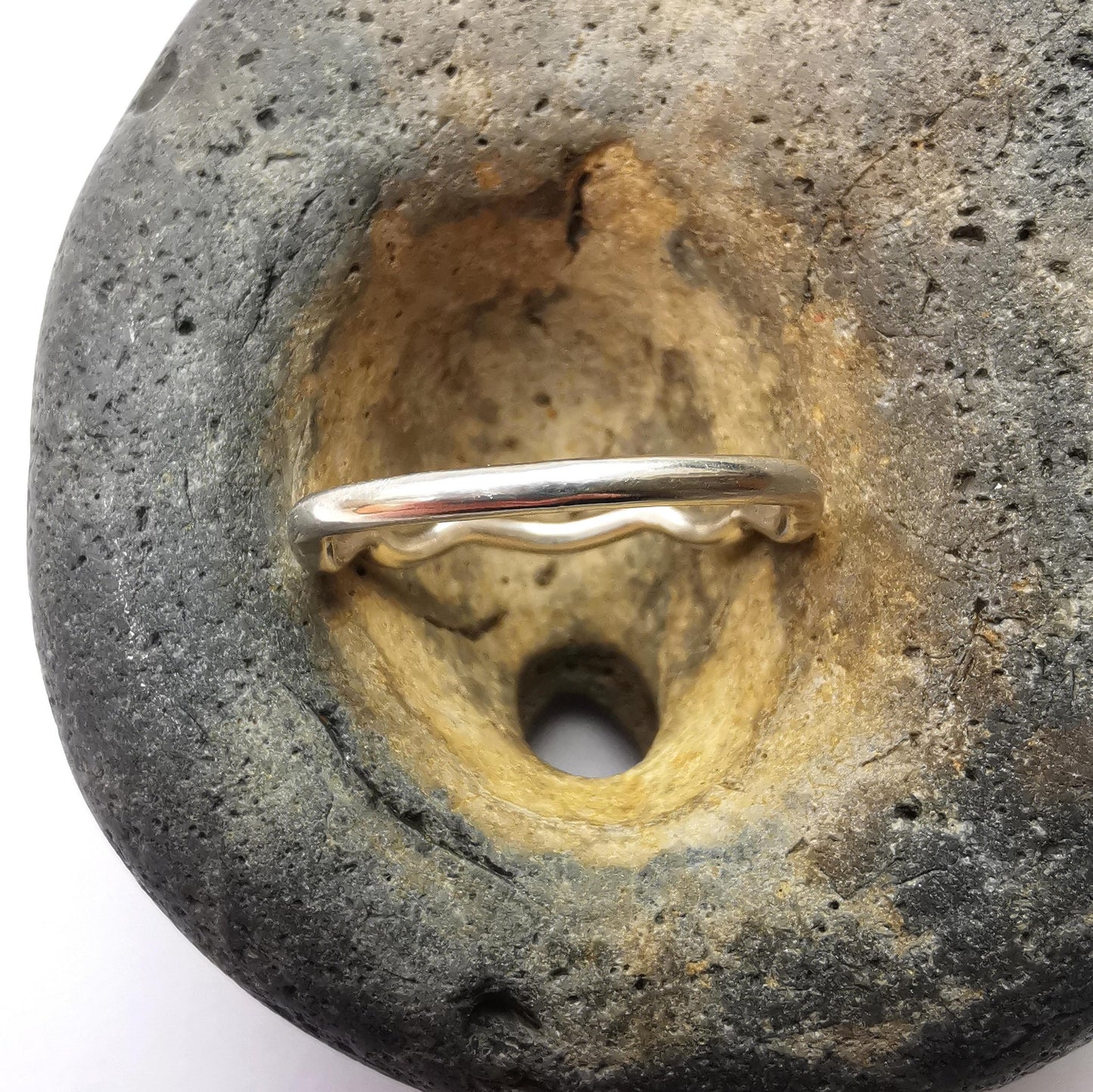 Ripple Recycled Sterling Silver Stacker Ring 2mm - Not Lost Jewellery