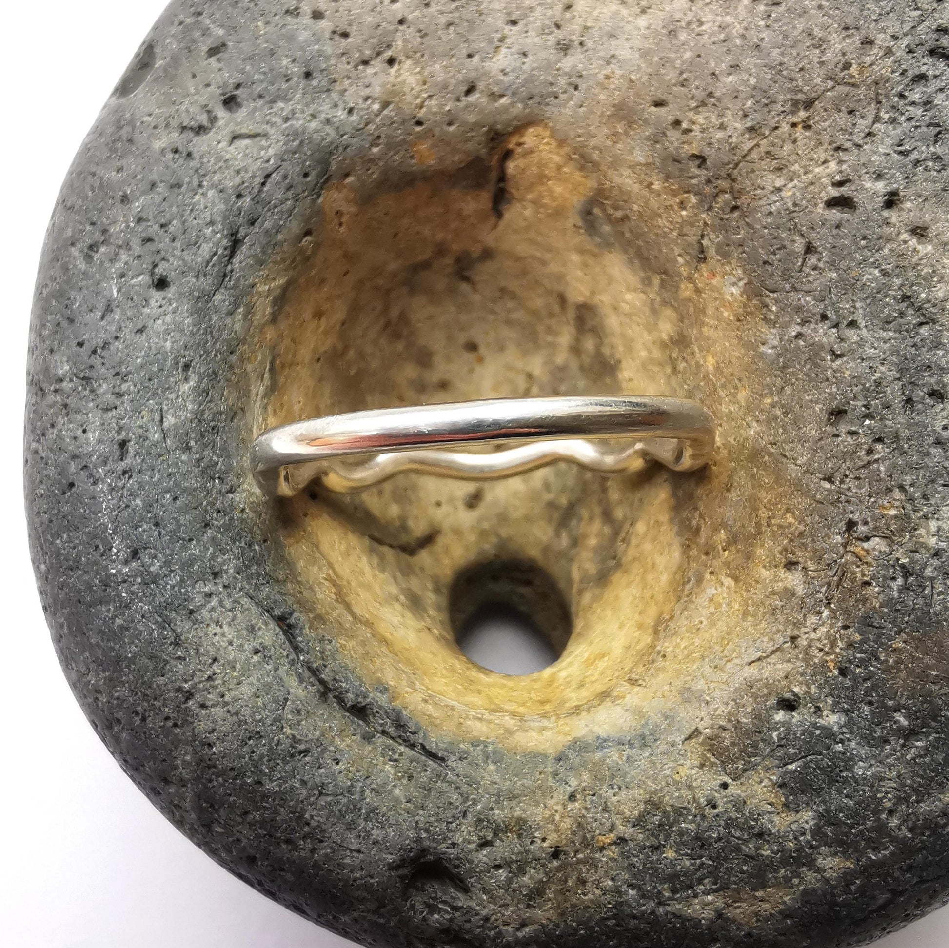 Ripple Recycled Sterling Silver Stacker Ring 2mm - Not Lost Jewellery