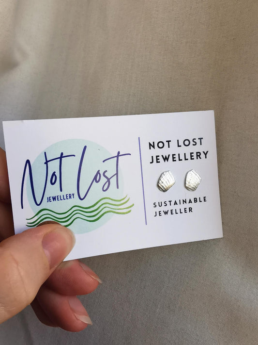 Shell Fragment Studs - Not Lost Jewellery