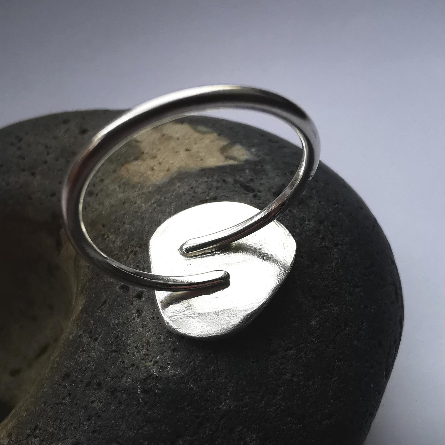 Silver Shell Fragment Ring - Not Lost Jewellery