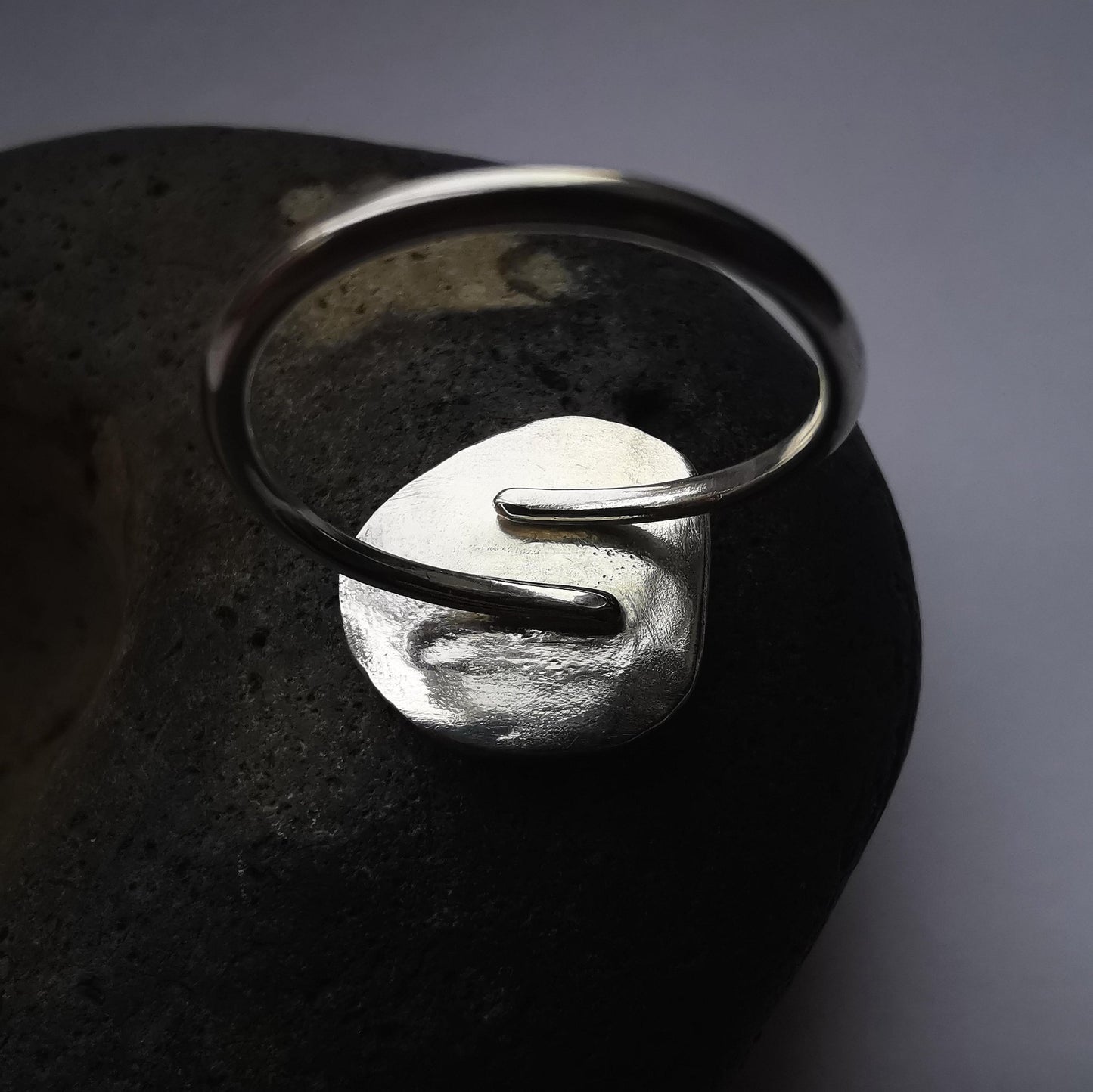 Silver Shell Fragment Ring - Not Lost Jewellery