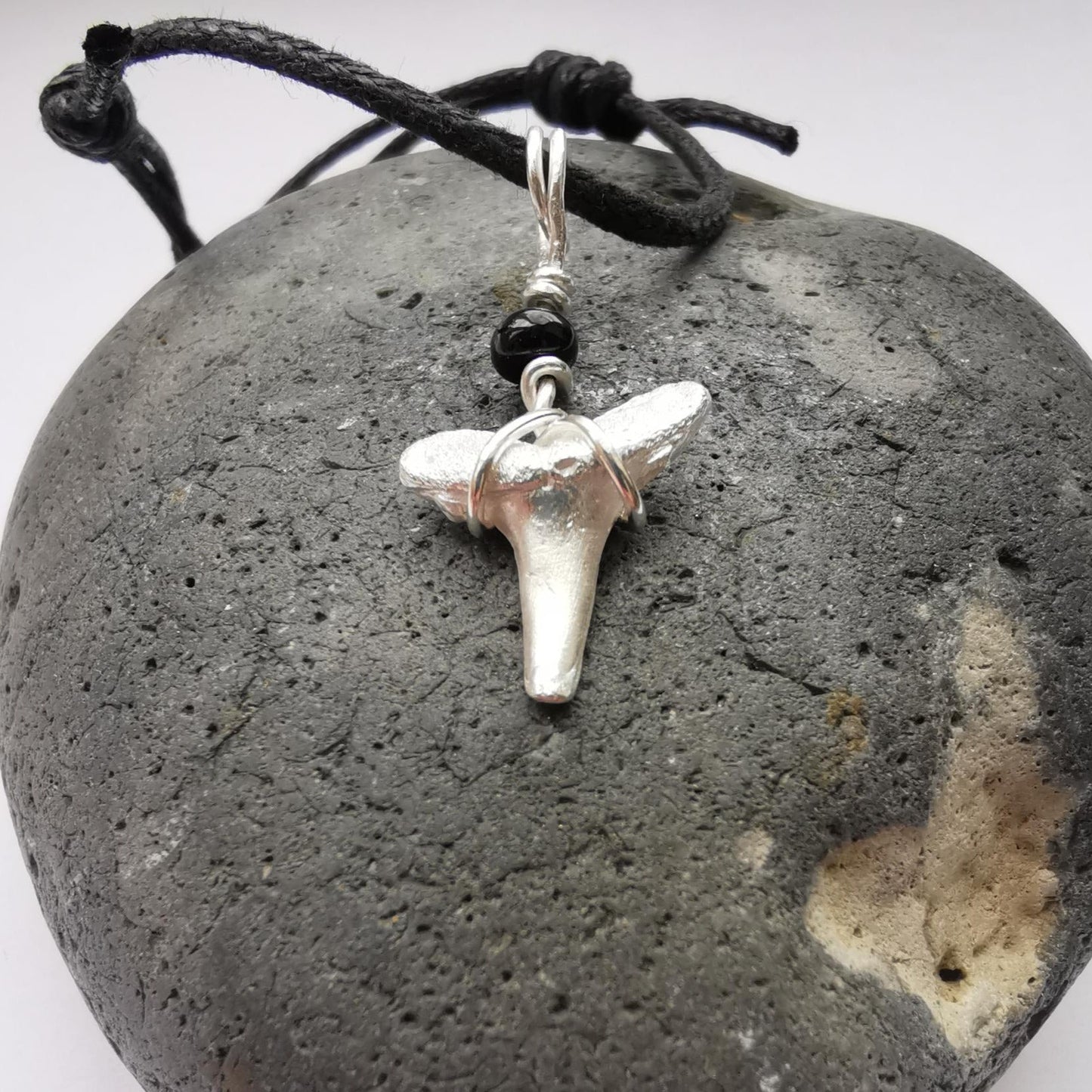 The OG Sharks Tooth Necklace - Real Shark Tooth Fossil Cast in Fine Silver - Not Lost Jewellery
