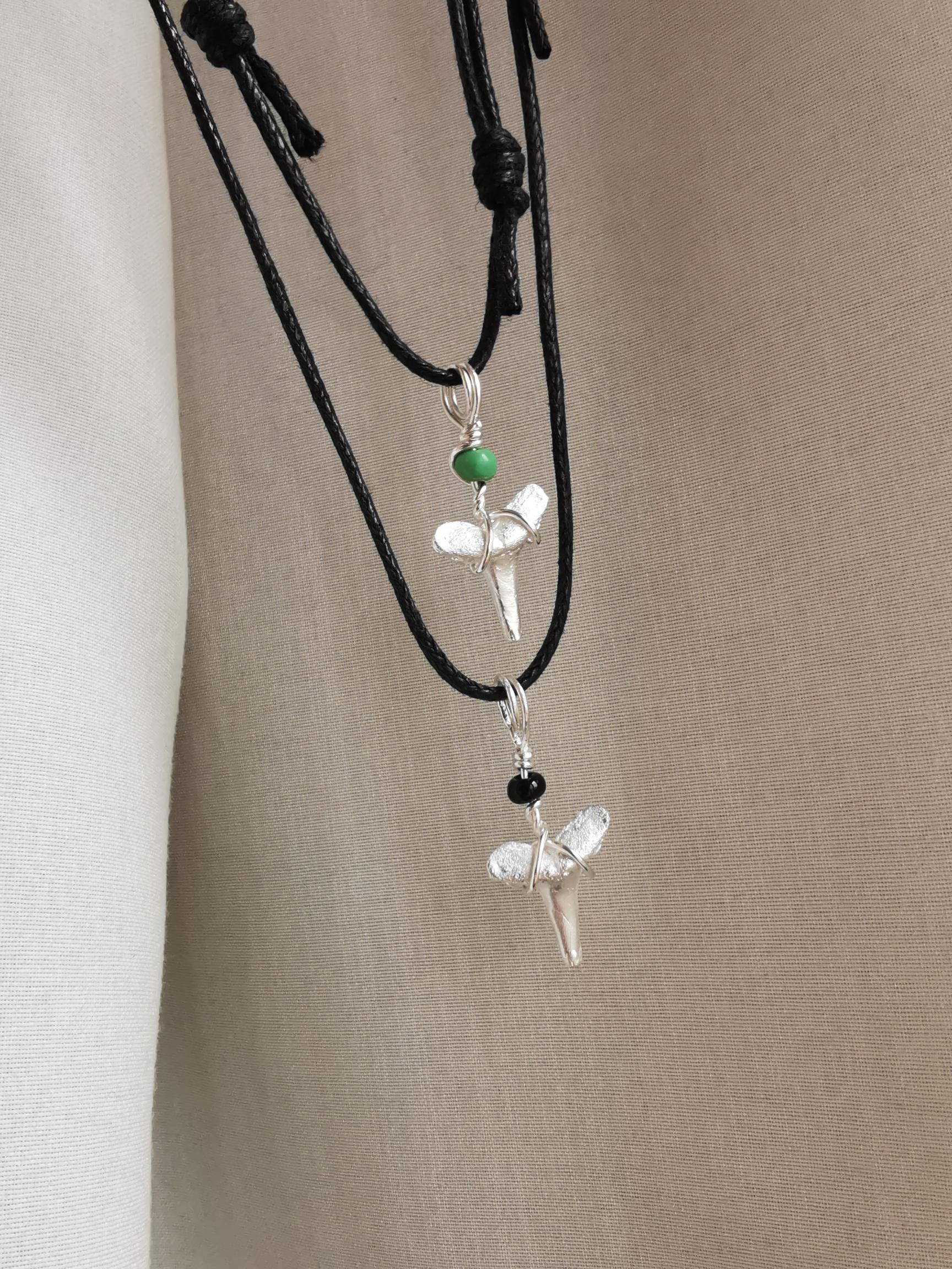 The OG Sharks Tooth Necklace - Real Shark Tooth Fossil Cast in Fine Silver - Not Lost Jewellery