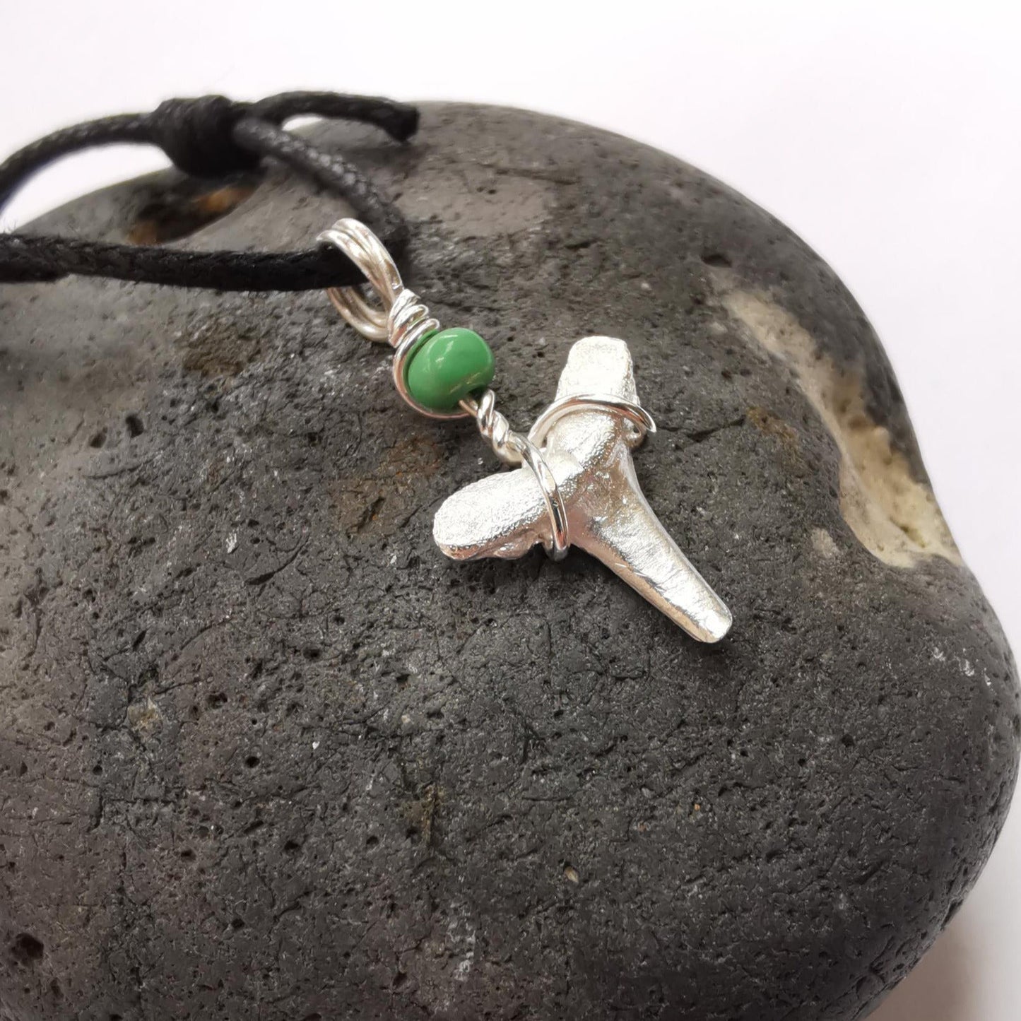 The OG Sharks Tooth Necklace - Real Shark Tooth Fossil Cast in Fine Silver - Not Lost Jewellery