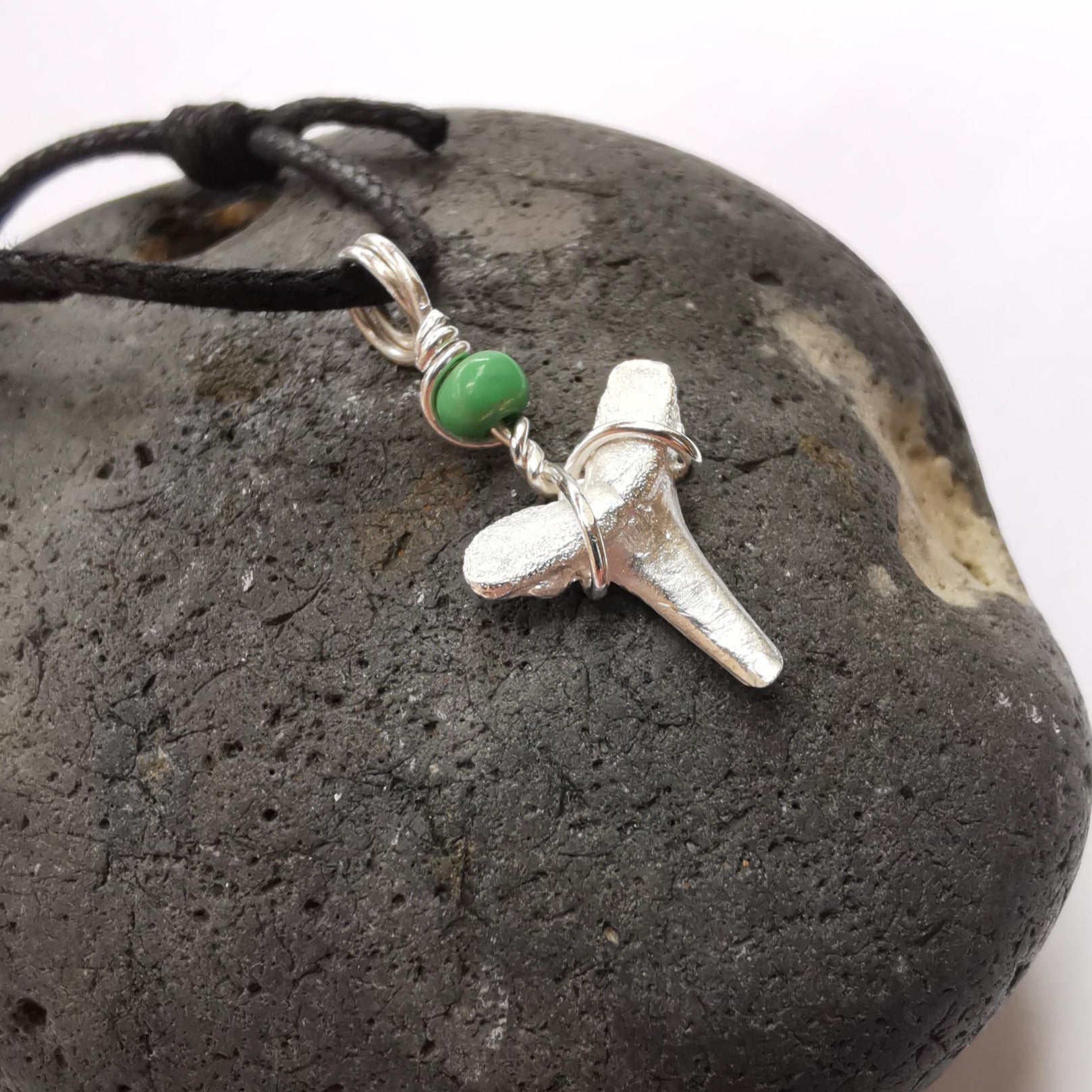 The OG Sharks Tooth Necklace - Real Shark Tooth Fossil Cast in Fine Silver - Not Lost Jewellery