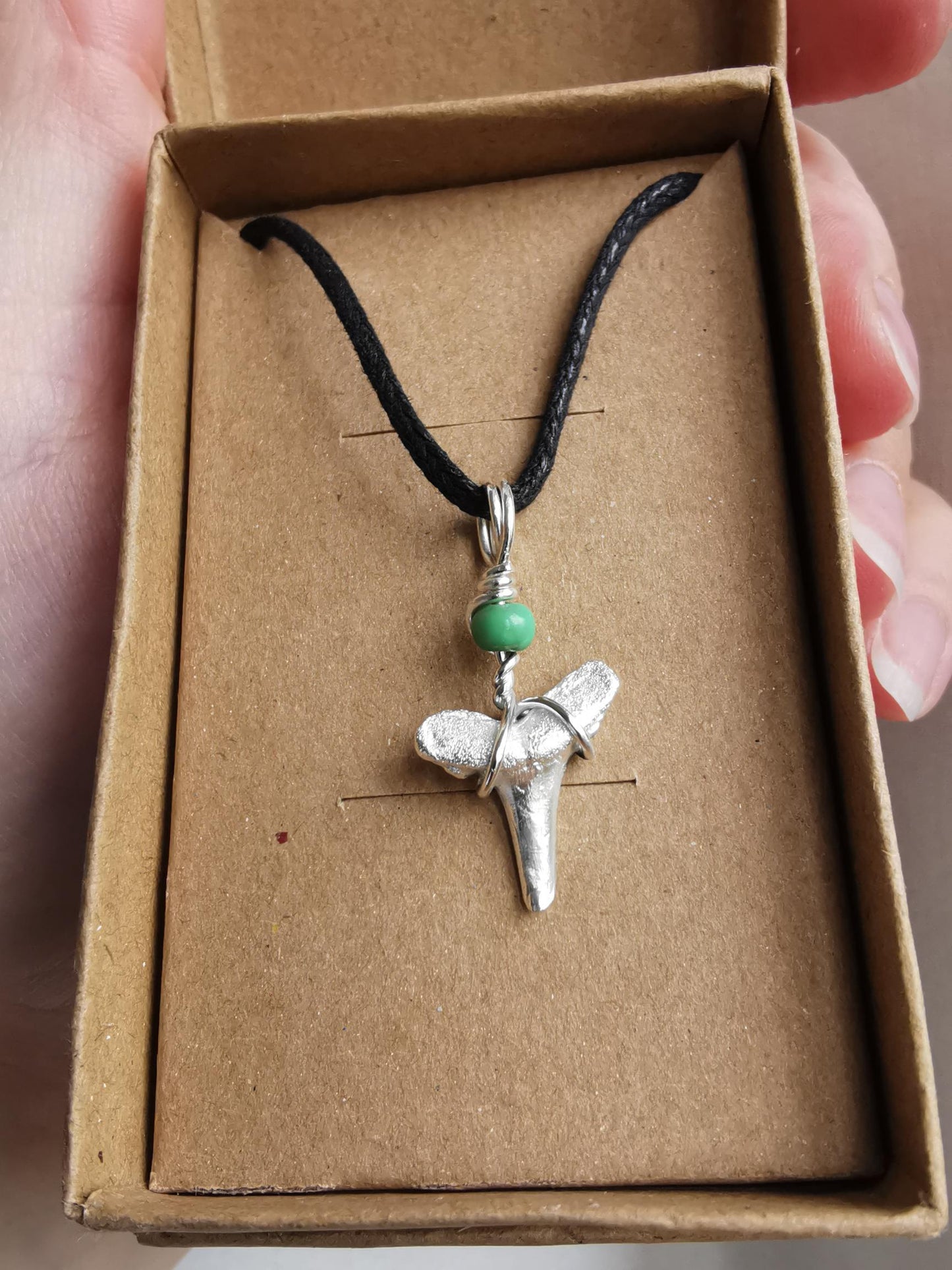 The OG Sharks Tooth Necklace - Real Shark Tooth Fossil Cast in Fine Silver - Not Lost Jewellery