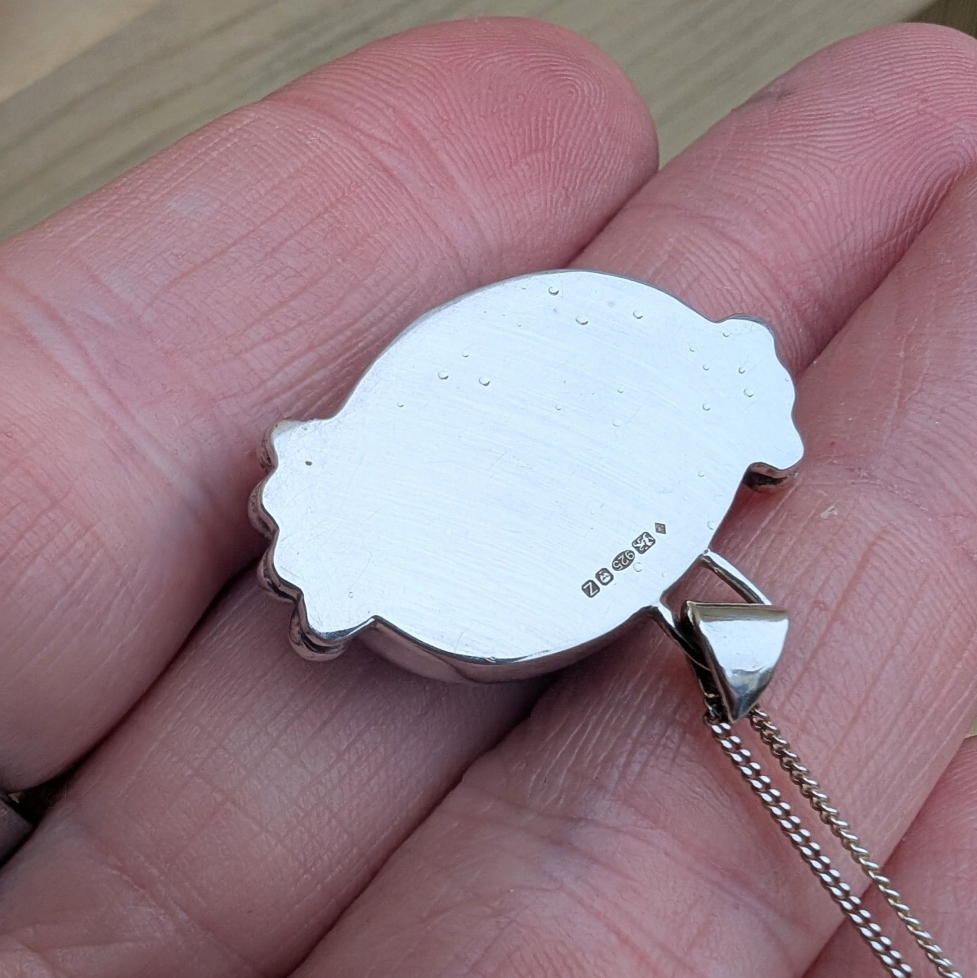 Blue Gemstone Granulation Pendant Necklace - Not Lost Jewellery