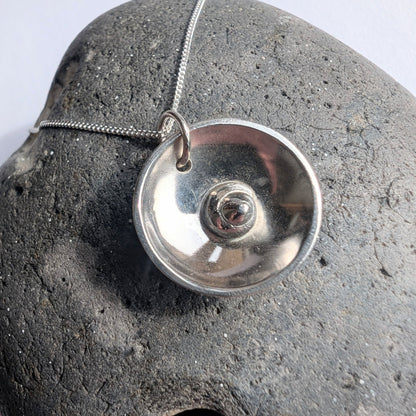 Domed Tiny Sea Snail Shell Pendant Necklace - Not Lost Jewellery