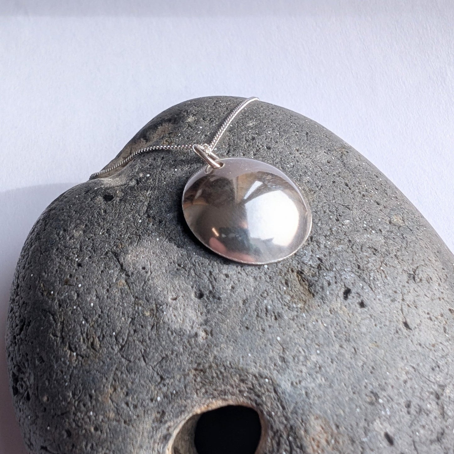 Domed Tiny Sea Snail Shell Pendant Necklace - Not Lost Jewellery