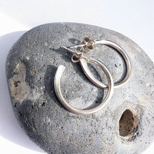 Everyday Recycled Sterling Silver Hoops - Not Lost Jewellery