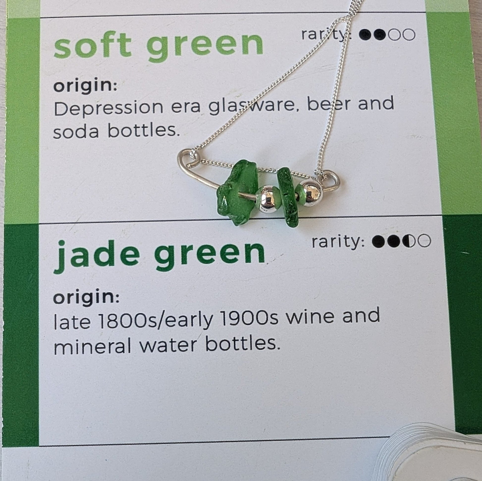 Jade Green & Silver Ball Fidget Pendant Necklace - Not Lost Jewellery