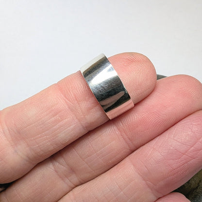 Rose Quartz Thick Recycled Silver Ring - Not Lost Jewellery