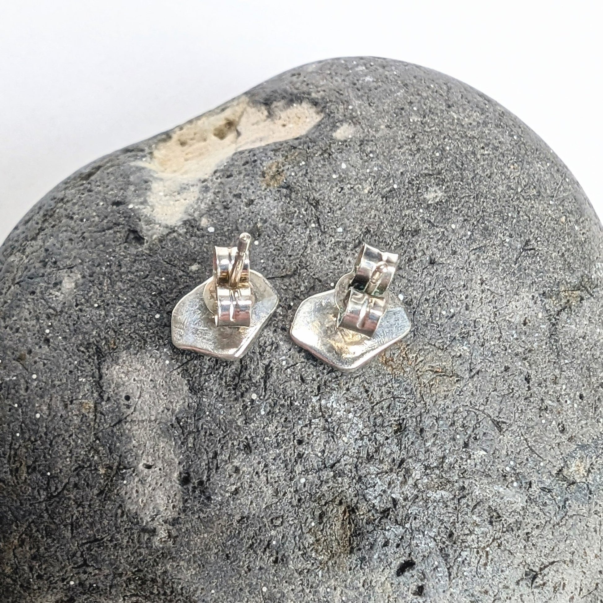 Seconds Shell Fragment Silver Stud Earrings - Not Lost Jewellery