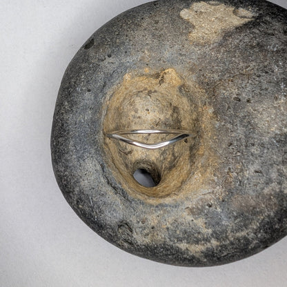 Wishbone Recycled Silver Ring - Not Lost Jewellery