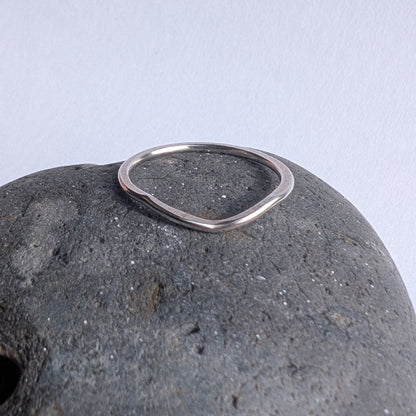 Wishbone Recycled Silver Ring - Not Lost Jewellery